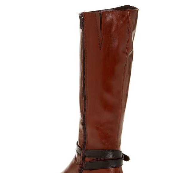 Catherine Malandrino New MILA Leather RIDING Tall BOOTS Brown/Black Women's 10 - Picture 5 of 16